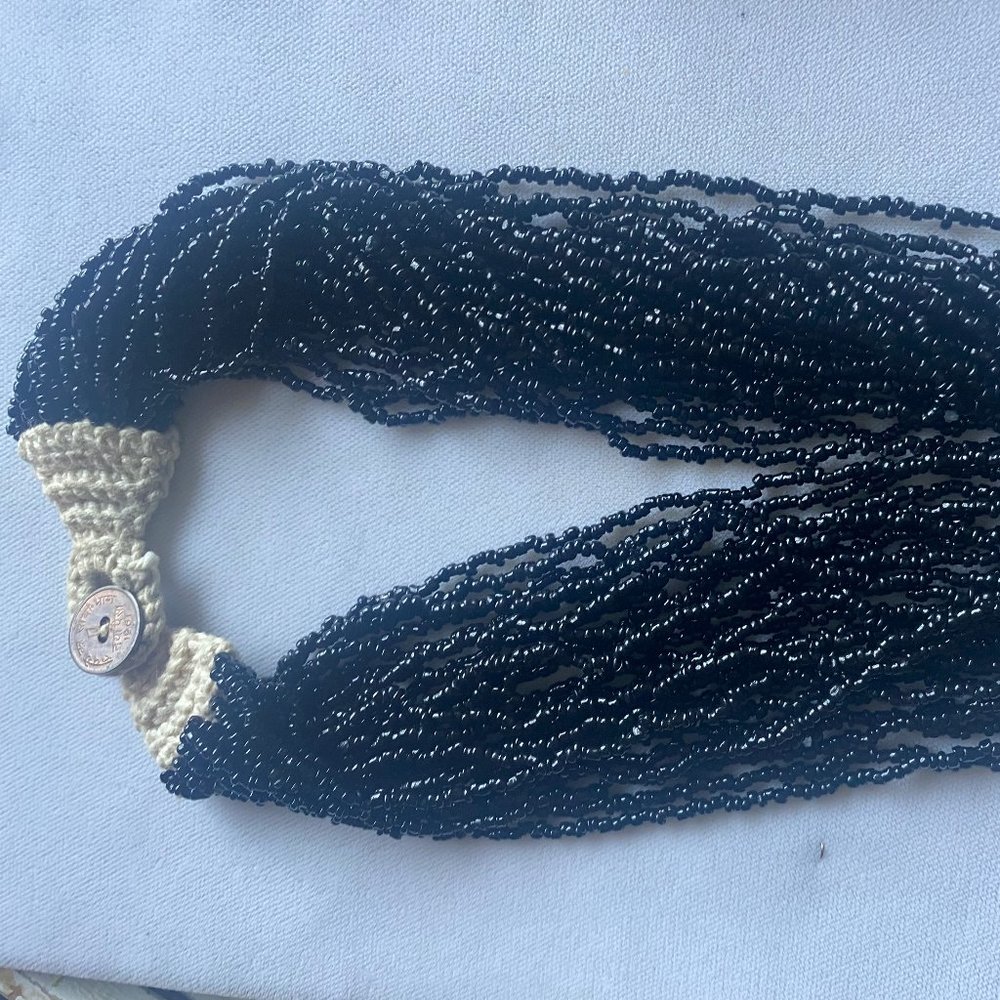 Black beaded necklace
